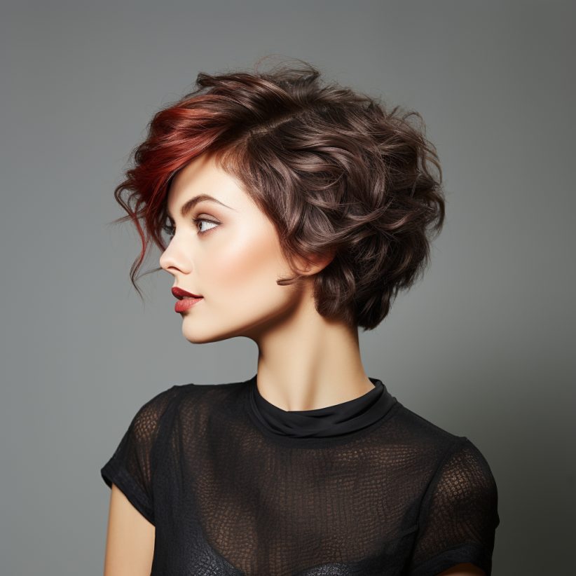 Effortless Curly Pixie hair style