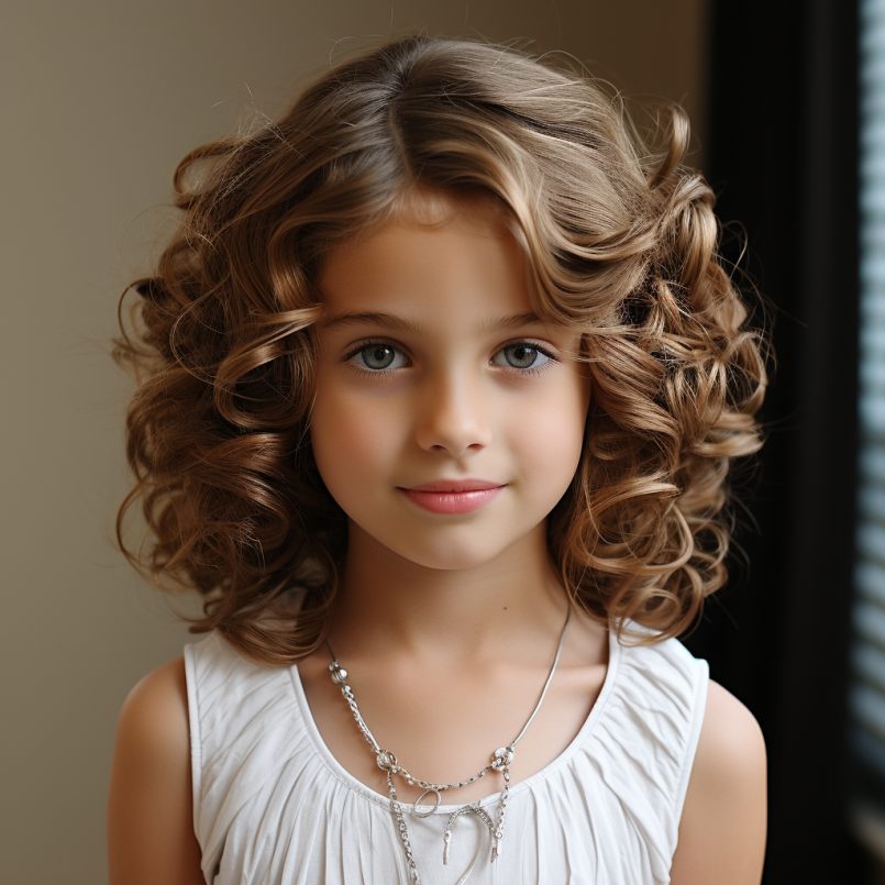 Side Swept Curls with Barrettes