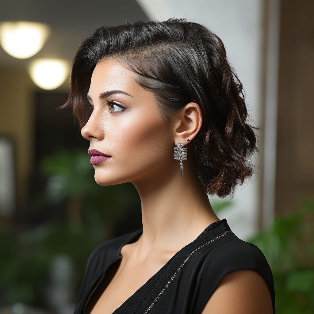 The Chin Length Razor Cut with a Sharp Angle and Textured Ends