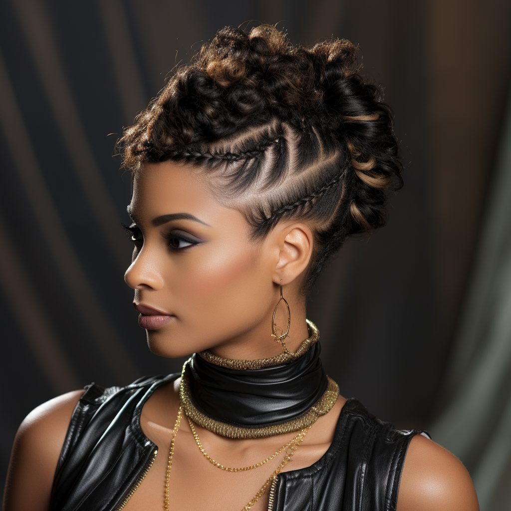The Romantic Faux Hawk with Braided Accents
