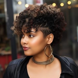 Long Rounded Afro 64 short hairstyles for black women to Look Chic and Stylish
