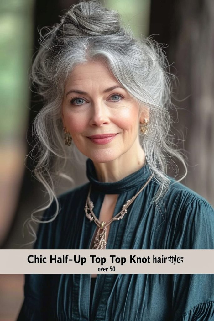 Chic Half Up Top Knot